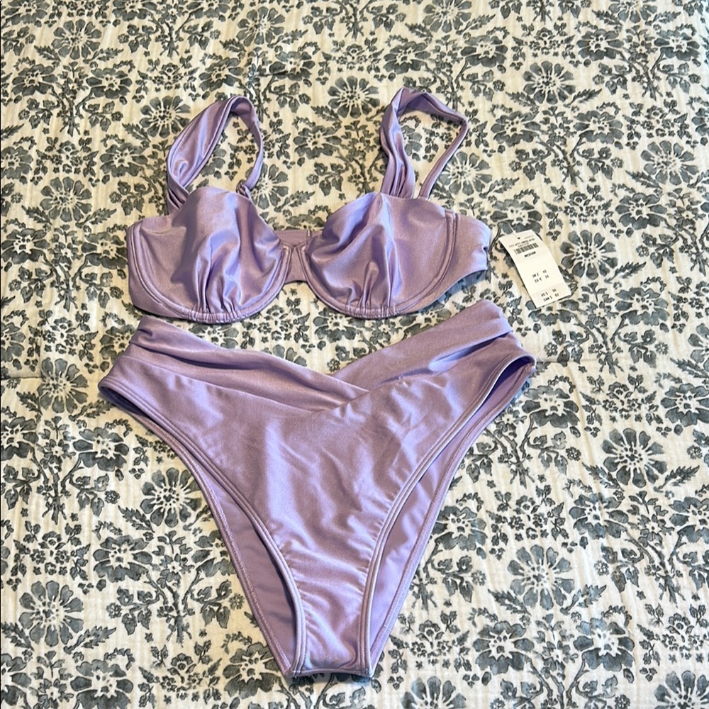 Abercrombie & Fitch Lavender Purple Bikini Set